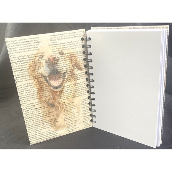 Journal Unique Dog Lover Designs Handmade Upcycled Spiral Notebook Animal Lovers - Picture 2 of 7